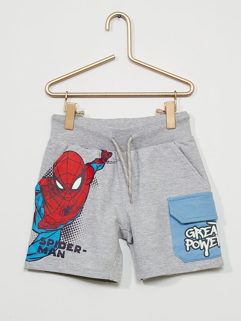Lot de 2 Shorts en Coton avec Poches Bermuda Enfant Garçon et Ado 2 à 14 Ans Cadeau Spider Man Enfant Marvel Short Garçon Spiderman 