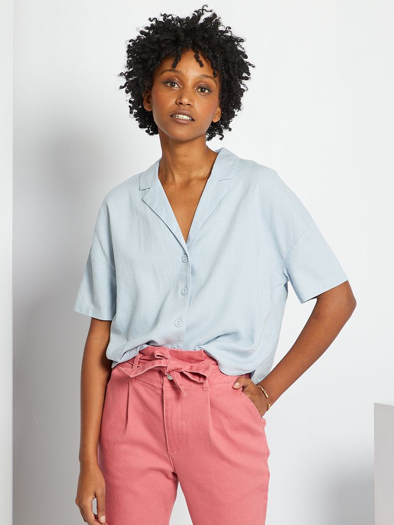 Elegant Summer Lady Haut Décontracté Pantalon Chemisier pyjamas chemisiers t-shirts Chemises 