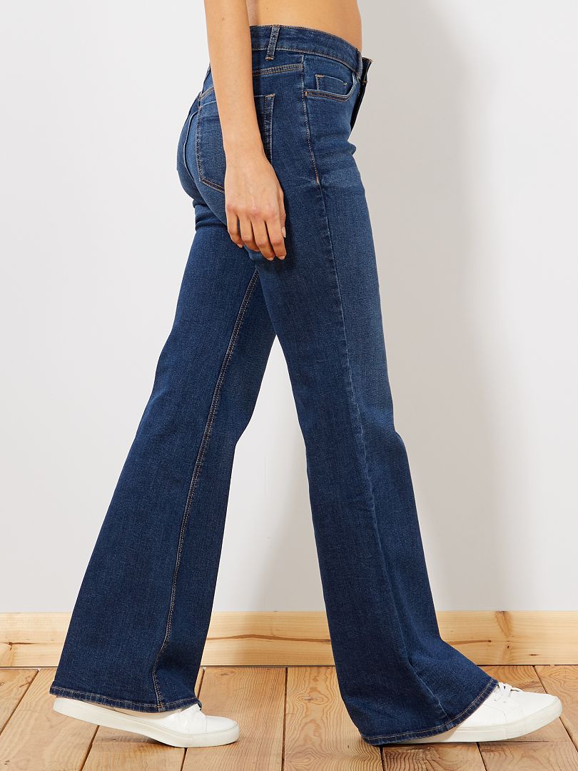 Taille 34 Place des Tendances Femme Vêtements Pantalons & Jeans Jeans Bootcut jeans Jean flare taille haute en coton 