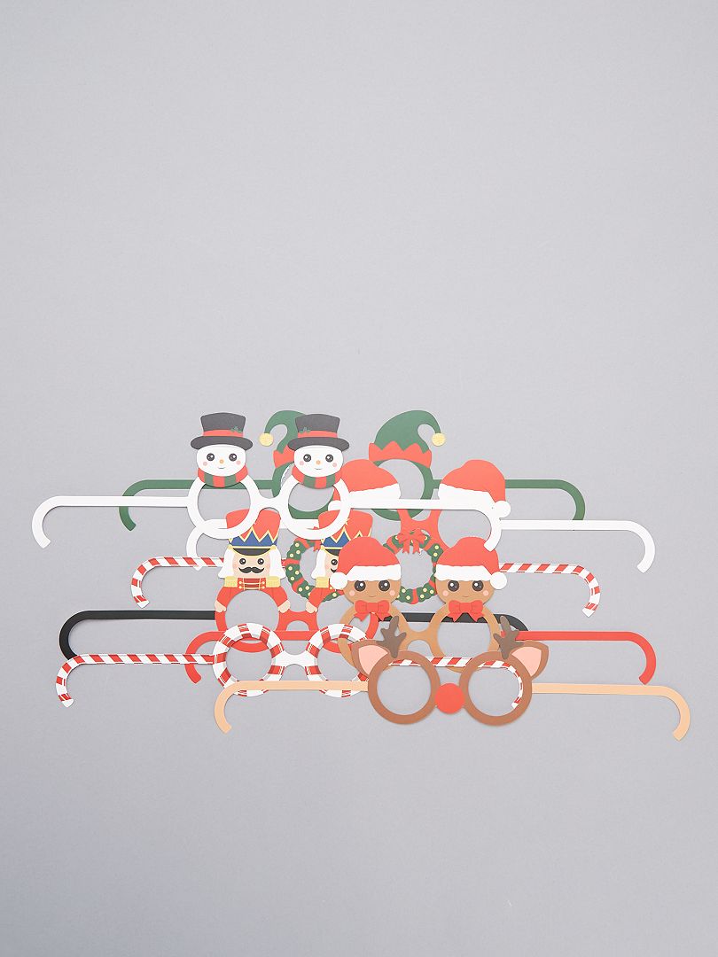 Mopoin Lot de 8 lunettes de Noël pour adultes et enfants 