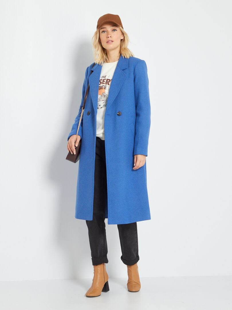 manteau bleu femme