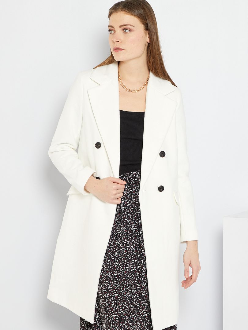 manteau blanc femme