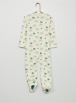 Pyjama dors-bien en jersey imprimé éléphant La Redoute Vêtements Sous-vêtements vêtements de nuit Pyjamas 