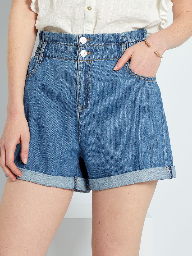 KIABI Short en jean bleu style d\u00e9contract\u00e9 Mode Shorts en jean Pantalons courts 