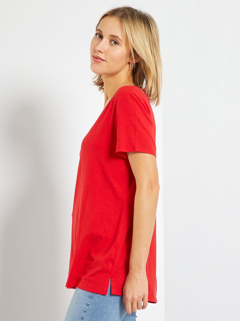 T-shirt Coton N°21 en coloris Rouge Femme Vêtements Tops T-shirts 