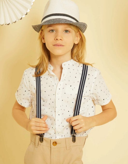 Bretelle et chapeau enfant