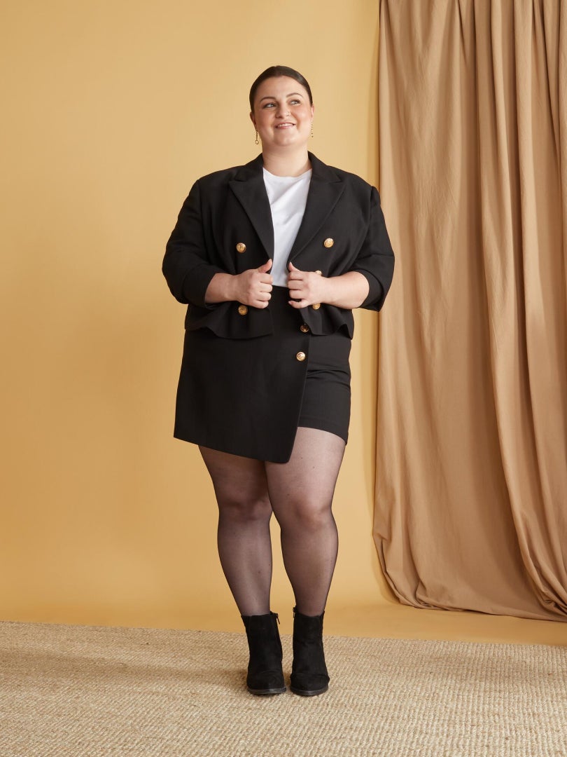 Jupe short taille standard - noir