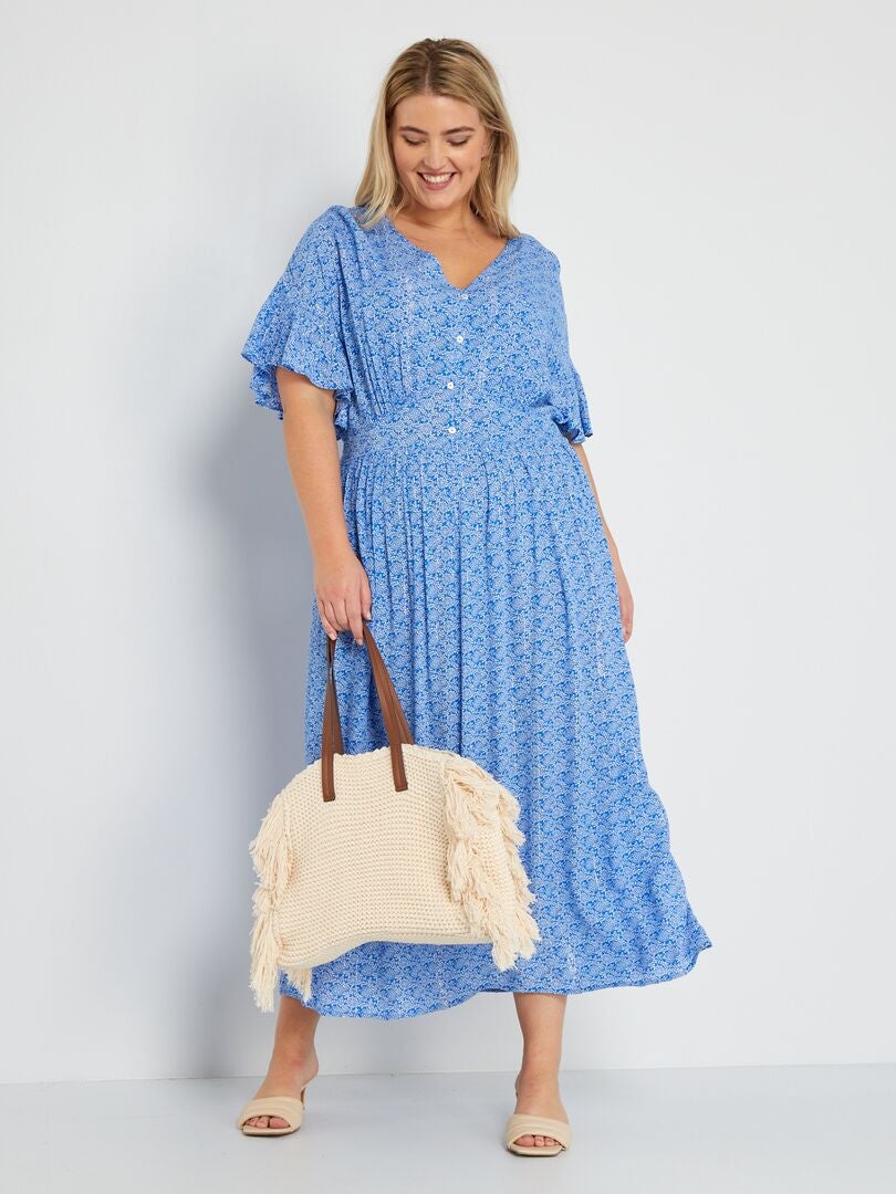 Robe longue bleue