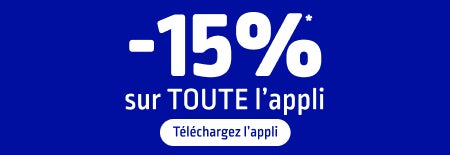 De 18h à minuit, -15% sur TOUTE l'appli