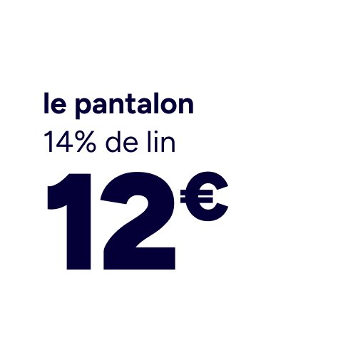 Pantalon à 12€