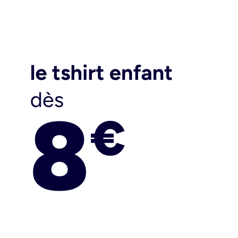 le t-shirt enfant dès 8€