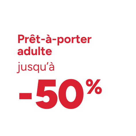 Prêt-à-porter adulte jusqu'à -50%