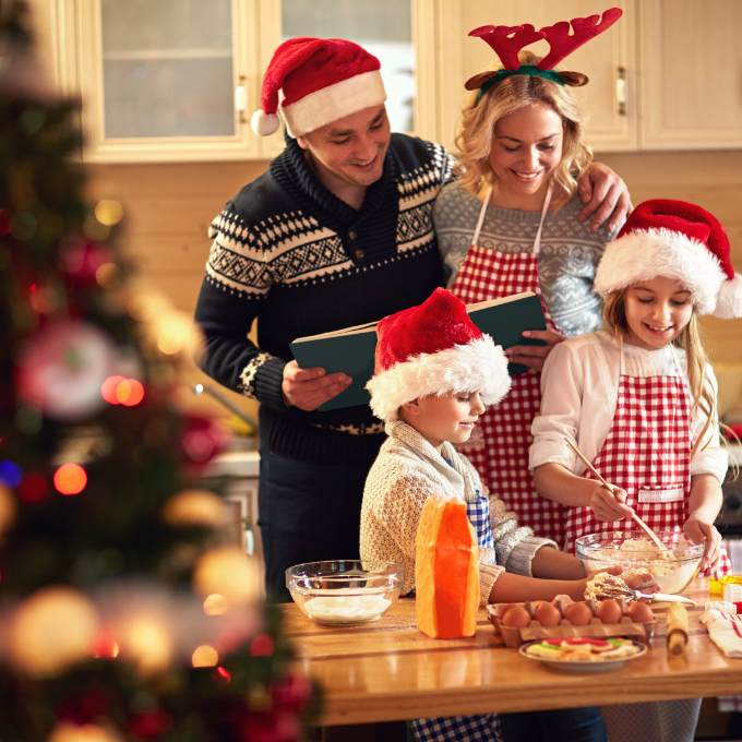 Concours de cuisine de Noël en famille