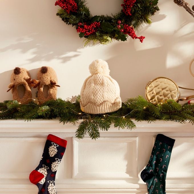 décoration cheminée intérieur Noël