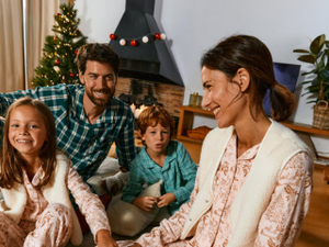 Pyjamas Familiaux Assortis Polaire Avec Capuche - Zip, Manches Longues, Pour Noël, Famille Homme Femme Enfant